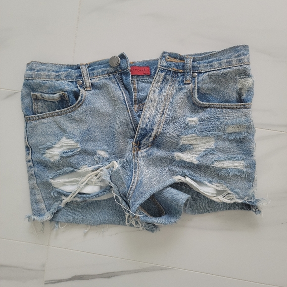Jean Shorts, Size Medium, Blue - Picture 2 of 3